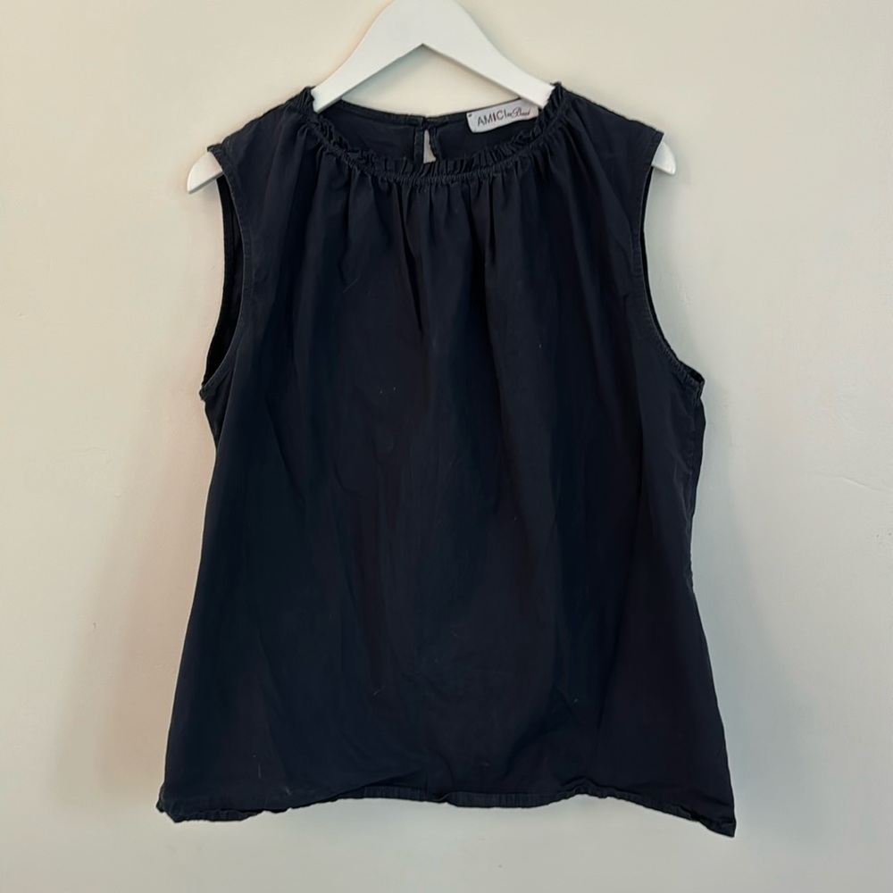 Amici by Baci Navy sleeveless Blouse, size M